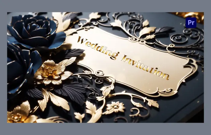 Stylish 3D Floral Design Wedding Invitation Slideshow